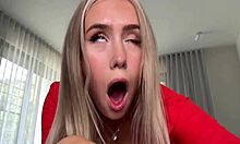 Gesichtsbesamung für blonde Amateur-Teenagerin in selbstgemachtem Video