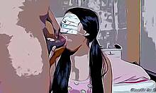 若い義理の妹がアイスクリームに誘惑され、ヘンタイの漫画で後ろから激しいセックスをする