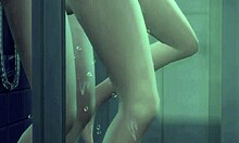 Badezimmerbegegnung mit Freundin führt zu intensiver Sex-Session