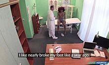 Spy cam sex with a sexy ebony patient Jasmine Webb