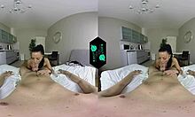 VR - Dögös pár forró gőzölgő akcióban az ágyban