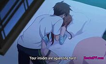 Saudara tiri dan saudara tiri melakukan seks pagi dalam anime hentai