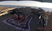 Step-father brings me to a public nude beach and fondles me in front of others - Part 1
