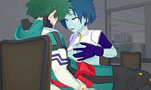 粟田薫子と葉狩徹が、マイヒーローアカデミアで情熱的な変態セックスをする。