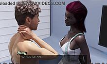 Video porno cu desene animate: MILF neagră căsătorită în suferință spațială