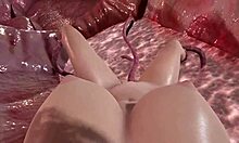 A boceta molhada da adolescente Tifa é esticada pelo monstro de tentáculos em vídeo completo de 8 metros