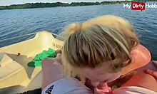 Busty blonde Barbie Brilliant enjoys a boat ride and gets four orgasms in her dirty hobby