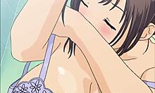Hentai-babe med stora bröst ger sin unga elev en lektion