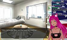 Hentai girlfriend plays with Vtuber in homemade video